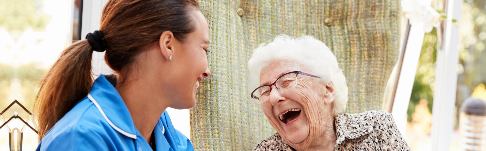 Smiling elder woman